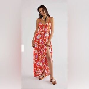 NEW Free People Wisteria Maxi Dress in Pop Combo size M